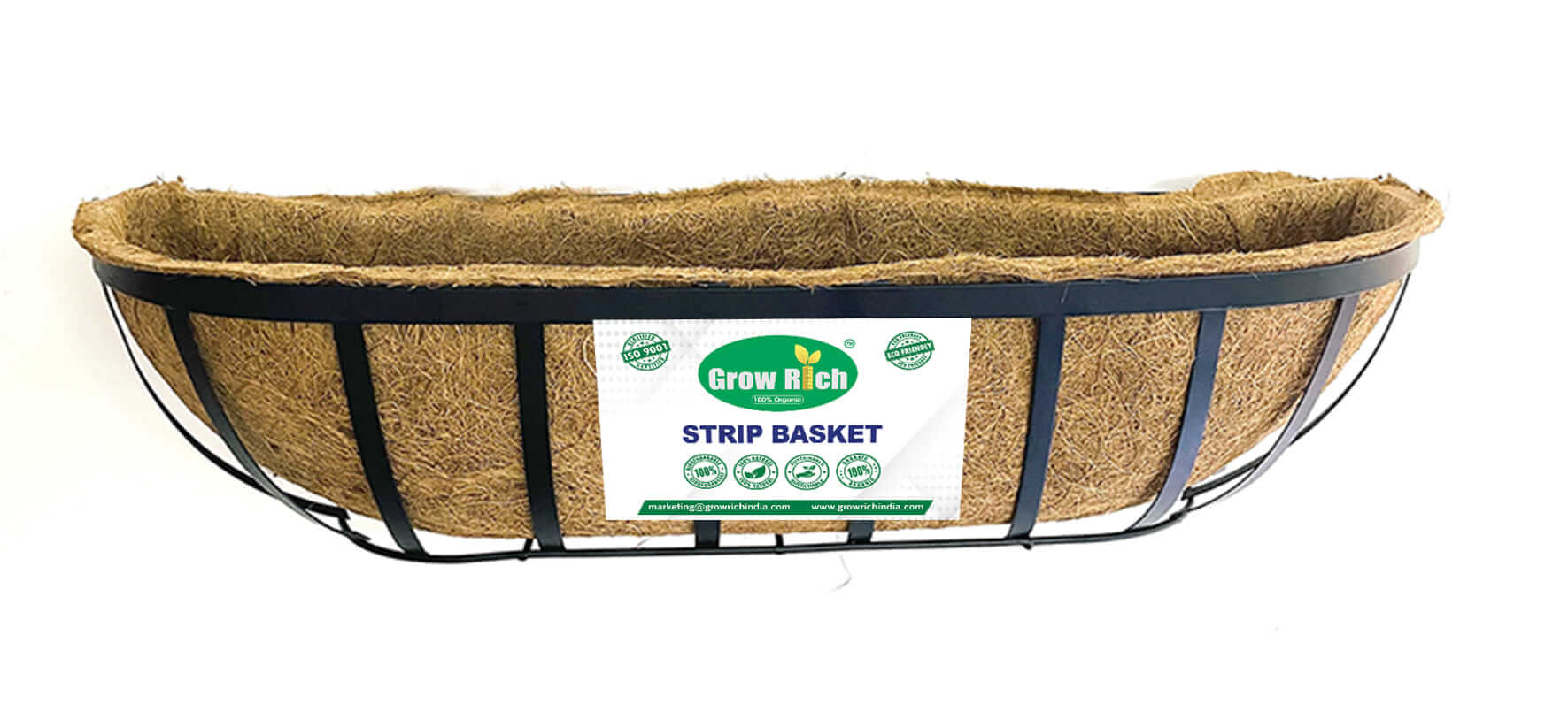Grow Rich Stripe Basket